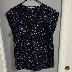 Sweet Rain Navy Blouse